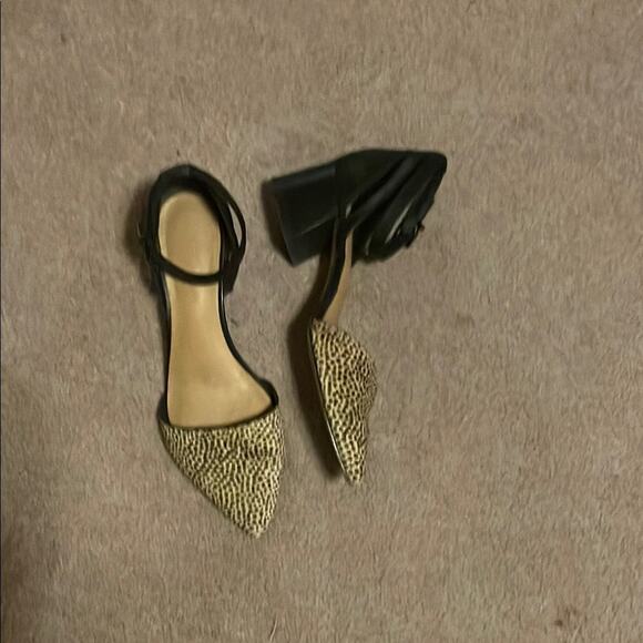 Crown Vintage Leopard Print Block Heels. 6 - Picture 2 of 4